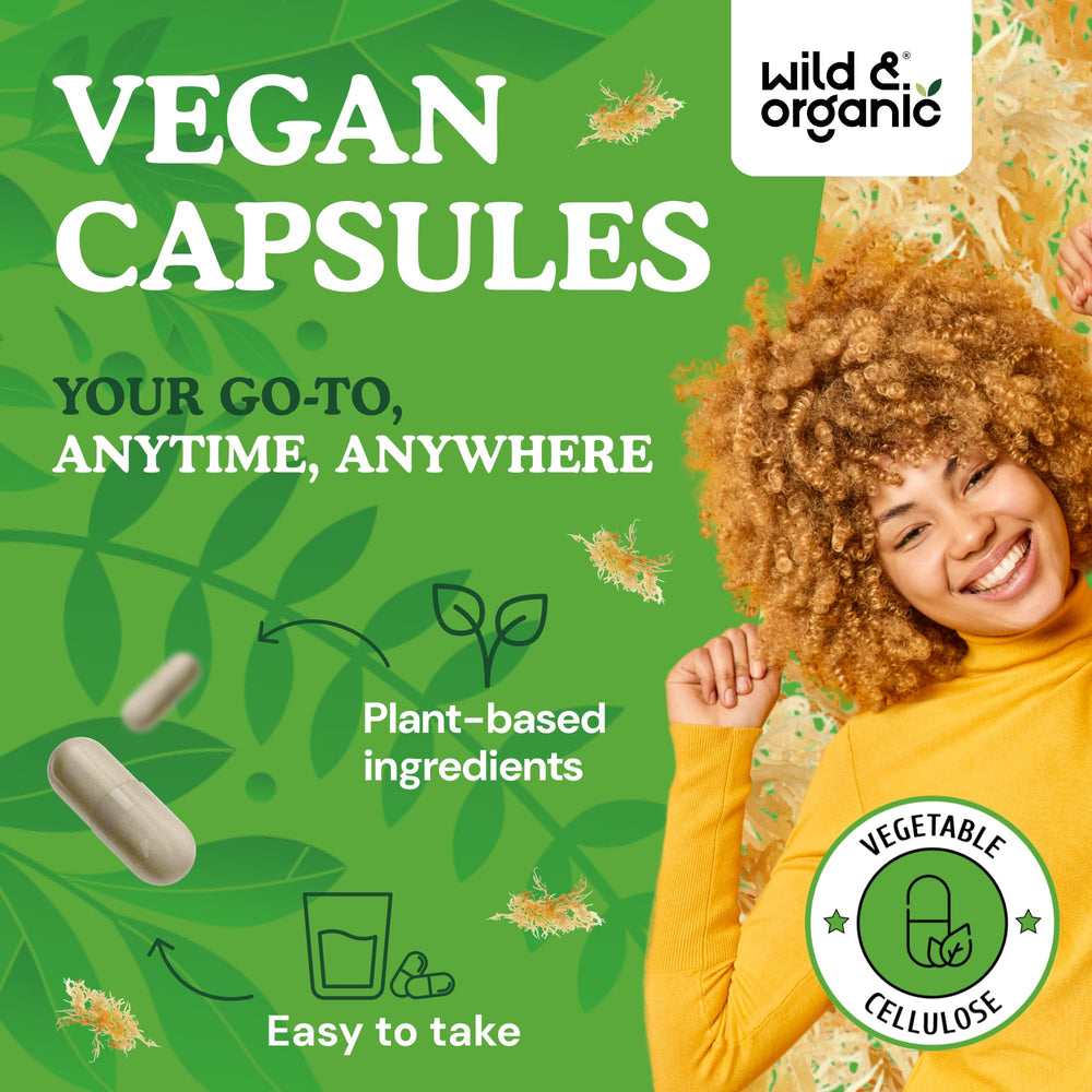 Easy-to-take sea moss capsules with smooth coating