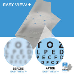 Hand using EASY VIEW+ anti-fog cloth for long-lasting anti-fog protection