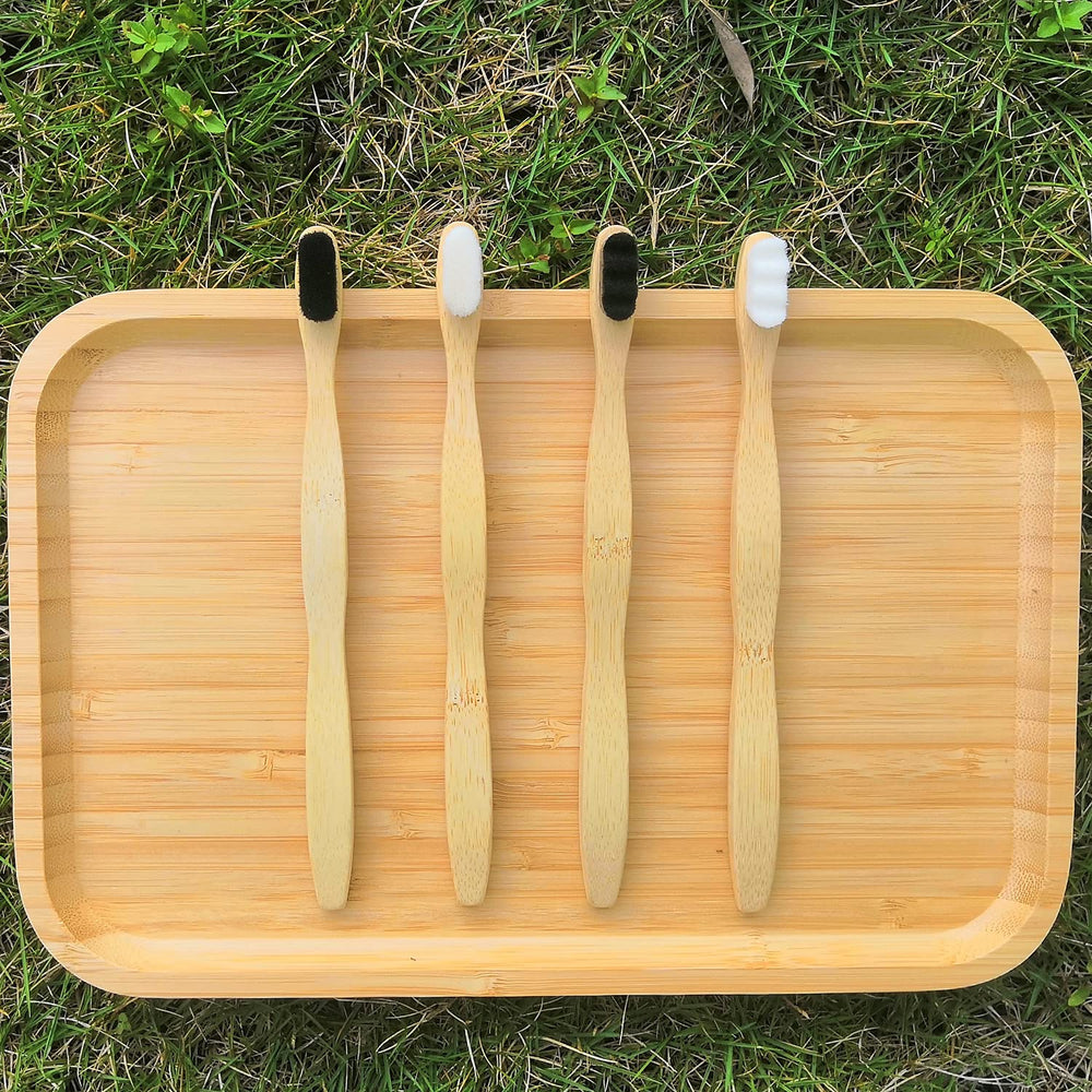 4-pack EasyHonor bamboo toothbrush on shelf