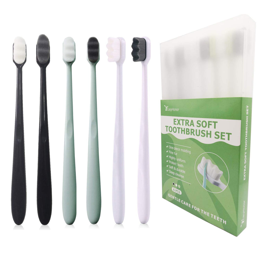 Close-up of EasyHonor Ultra Soft Toothbrush bristles