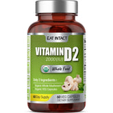 Organic whole mushroom powder used in vegan Vitamin D 2000 IU.
