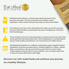 EatToHeal Bar texture close-up demonstrates chewy oats and peanut richness