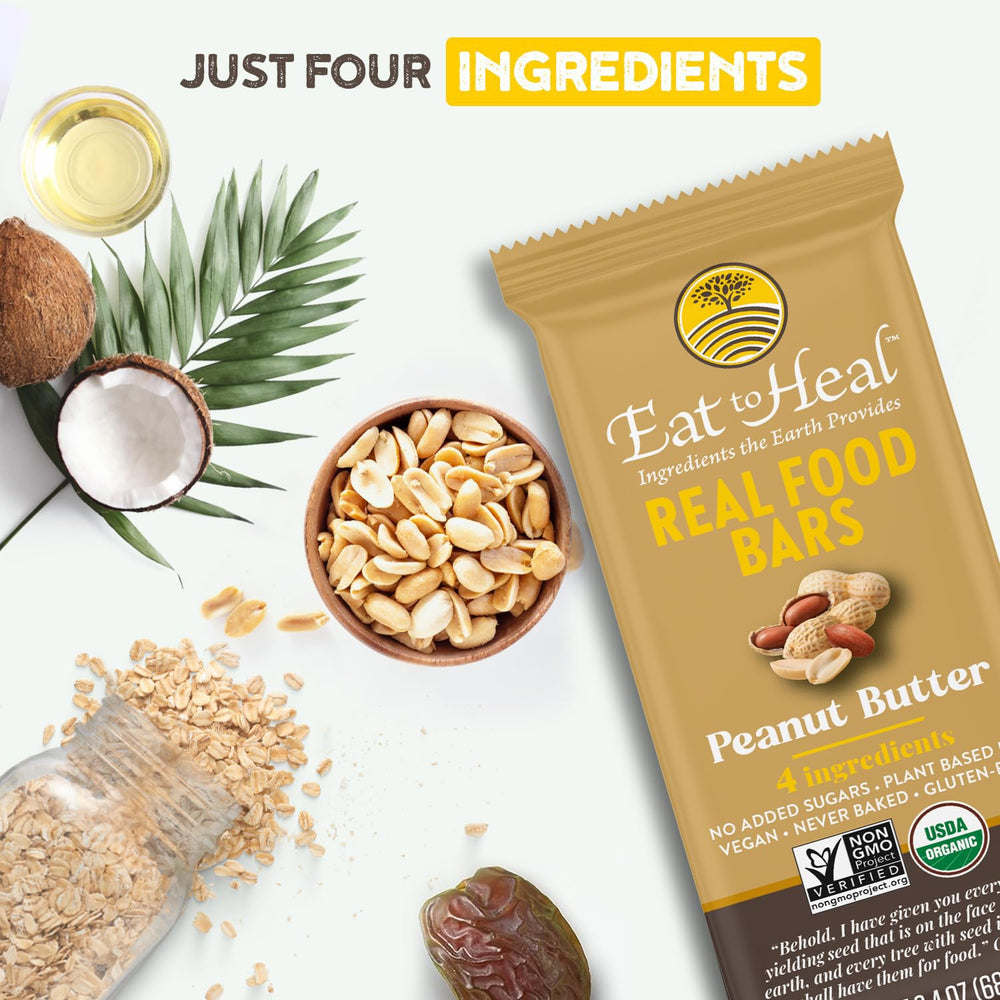 EatToHeal Unbaked Goodness Bar packaging emphasizes freshness and nutrient retention