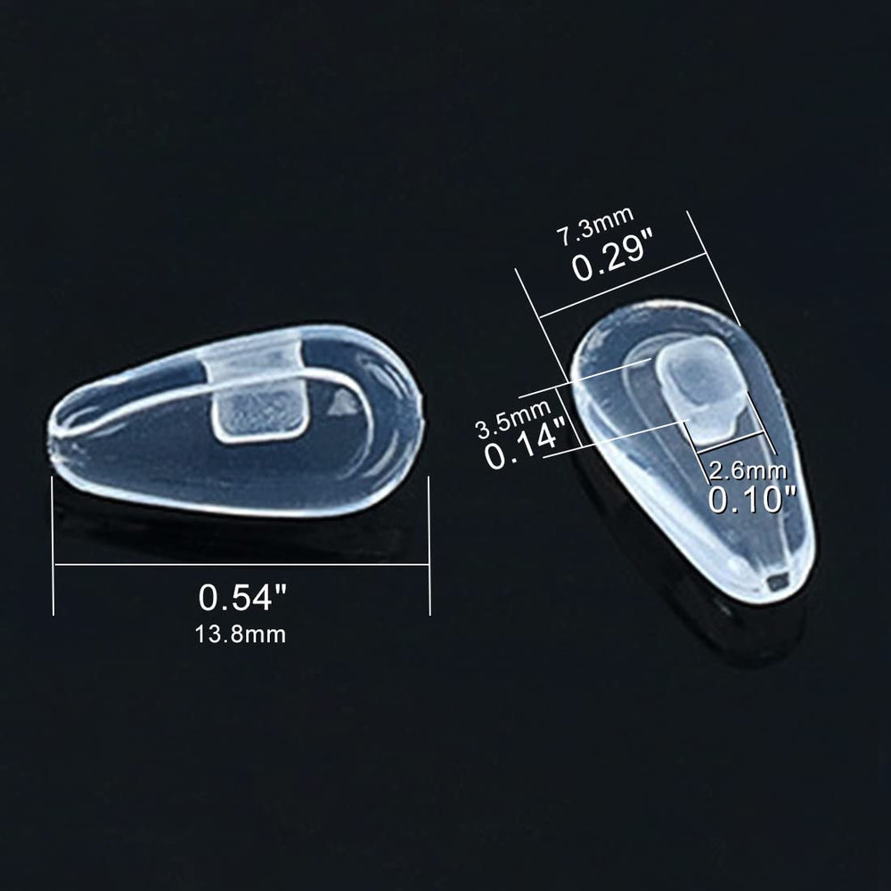 Replacement nose pads for Oakley Taproom OX3204 (clear silicone) – 5 pack