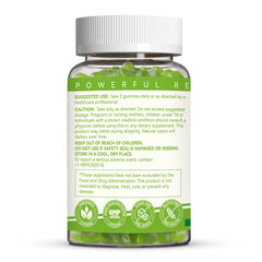 Chlorophyll gummies nutrition and ingredients graphic