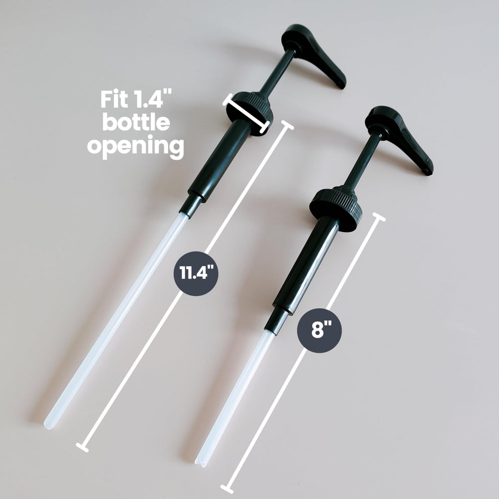 Gallon pump with adjustable tubes for different bottle sizes