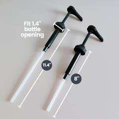 Gallon pump with adjustable tubes for different bottle sizes