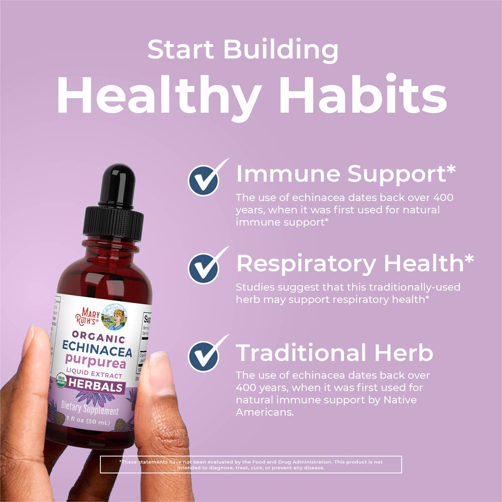 Dropper releasing echinacea purpurea liquid drops