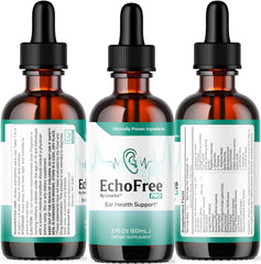 Natural ingredients concept with EchoFree Drops and leaves