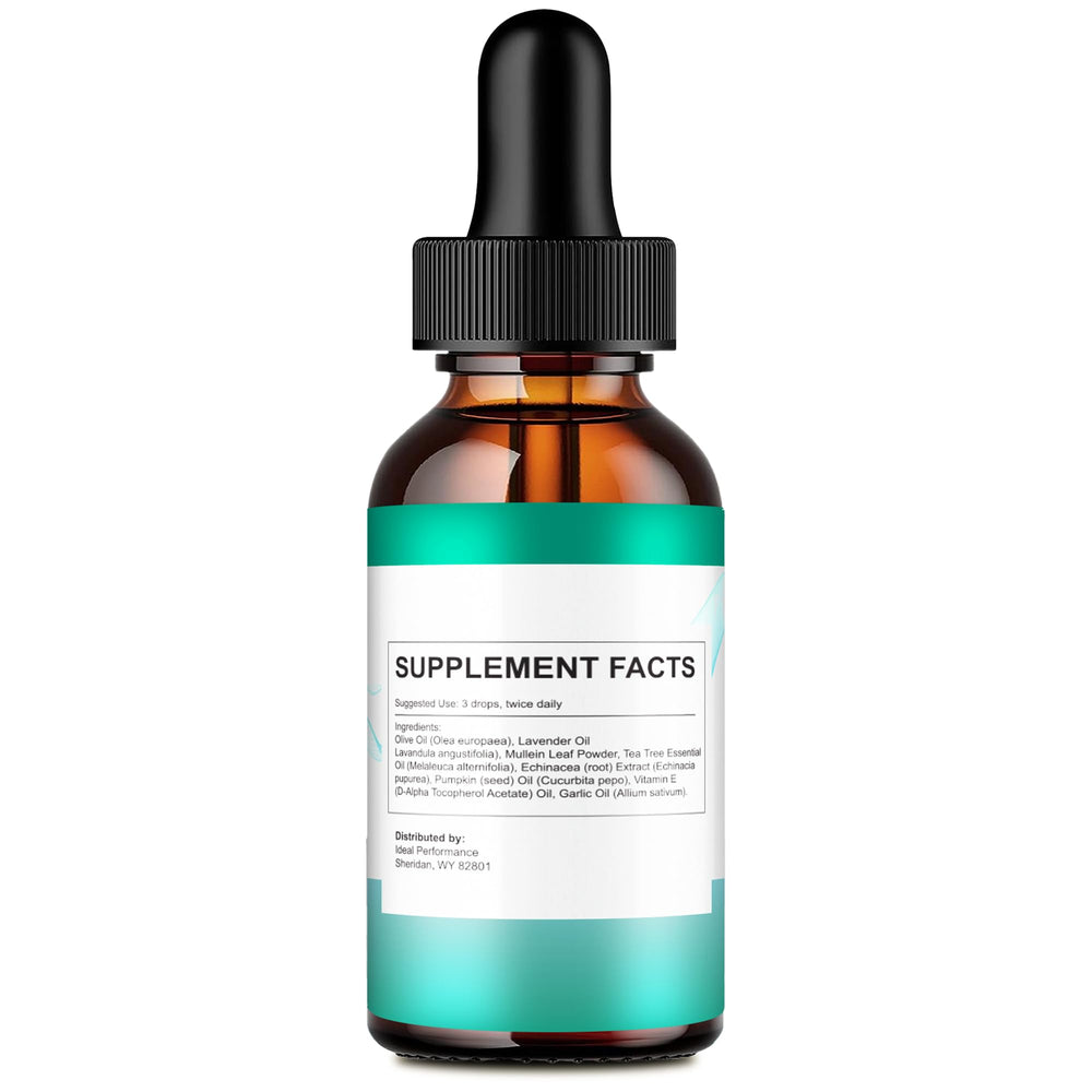 Echo Free Tinnitus Drops bottle - back view