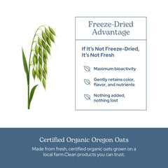 Label close-up showing organic vegan non-GMO information
