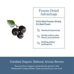 Eclectic Institute aronia berries detailed ingredients emphasizing purity