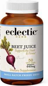 Eclectic Institute beet juice freeze-dried powder bottle on label