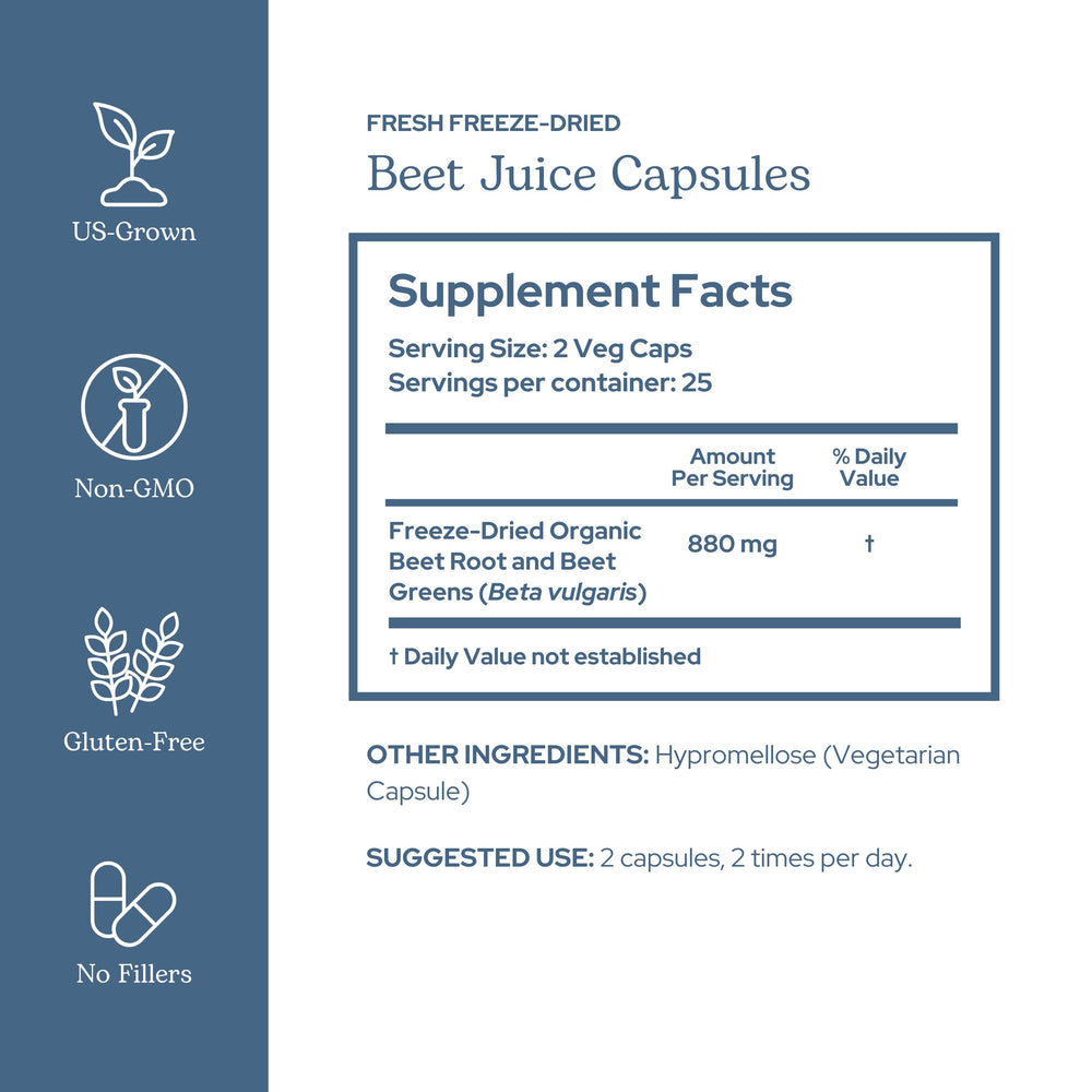 Close-up of beet juice freeze-dried granules