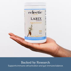Powder added to hot tea for immune support