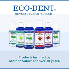 Bathroom scene with Eco-Dent product and fresh mint leaves