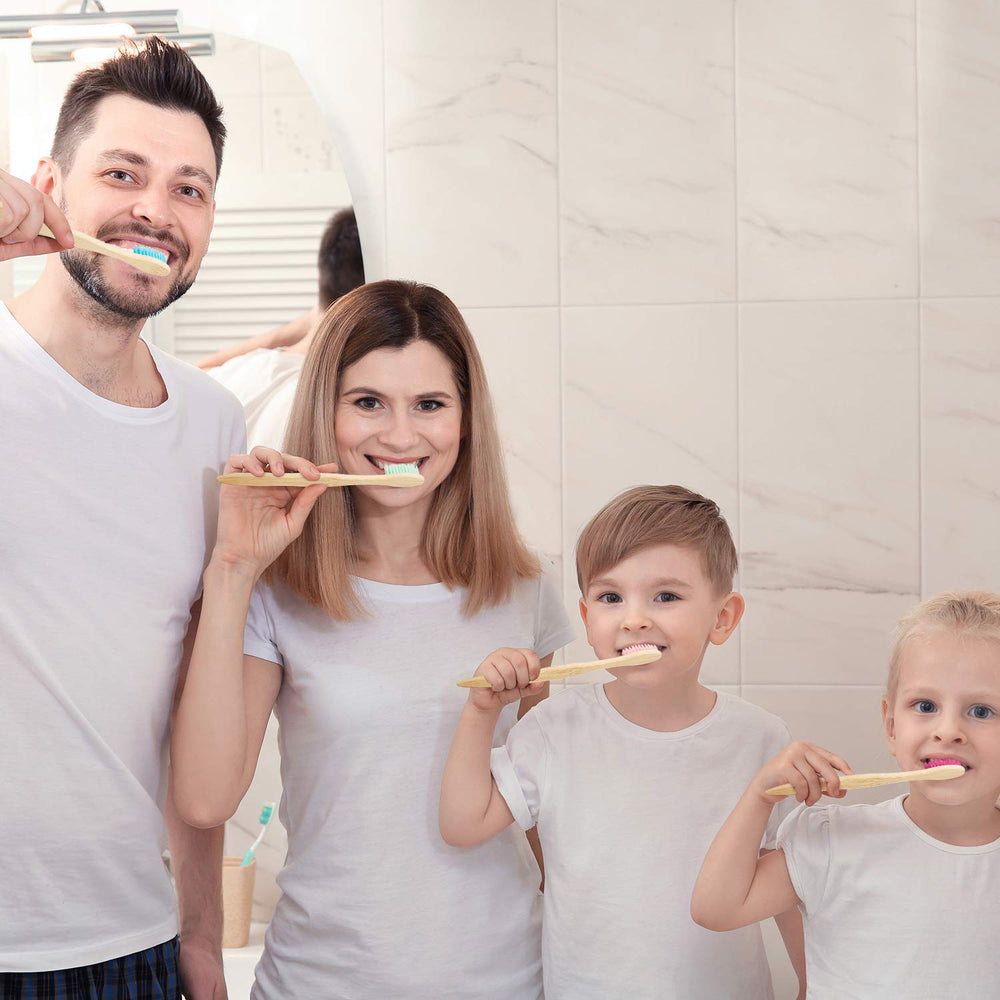 Eco-friendly bamboo toothbrushes suitable for travel