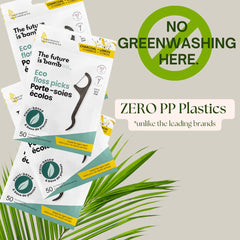 Eco-friendly floss picks suitable for adults and kids