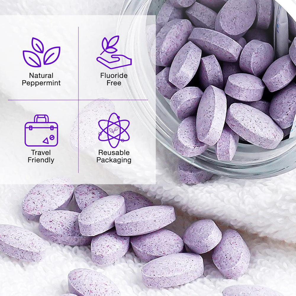 Eco-friendly glass jar packaging for toothpaste tabs