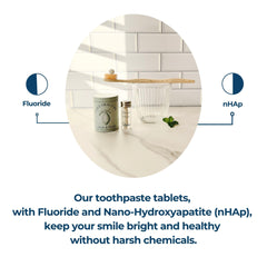Eco-friendly reusable tin packaging for toothpaste tablets