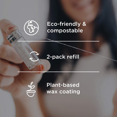 Eco-friendly zero-waste dental care concept with compostable floss