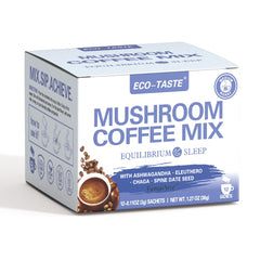 ECO-TASTE Mushroom Coffee Mix sachets balancing Ashwagandha and Eleuthero