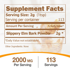 Label showing 2000 mg per serving