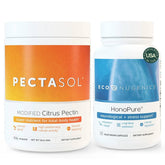 ecoNugenics Brain Health Bundle hero image with PectaSol powder and HonoPure capsules
