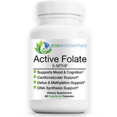Bottle of EcoIntegratives Active Folate 5-MTHF 1000 mcg (60 capsules)
