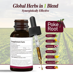 ECOLINIA Poke Root Drops packaging label image