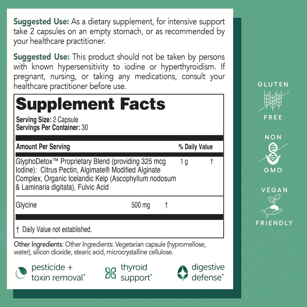EcoNugenics GlyphoDetox citrus pectin highlights fiber-based toxin binding for cleaner digestion.