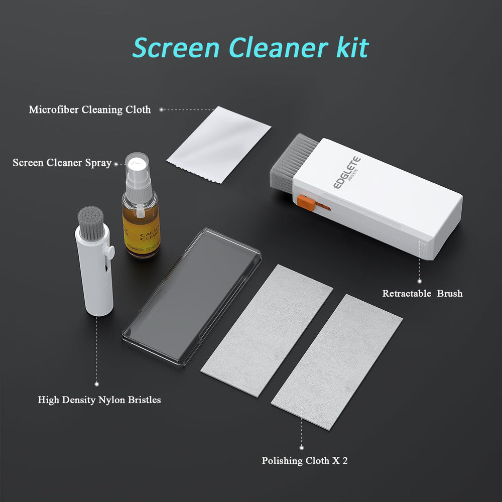 Edglete screen cleaner kit pack with brushes and cloth