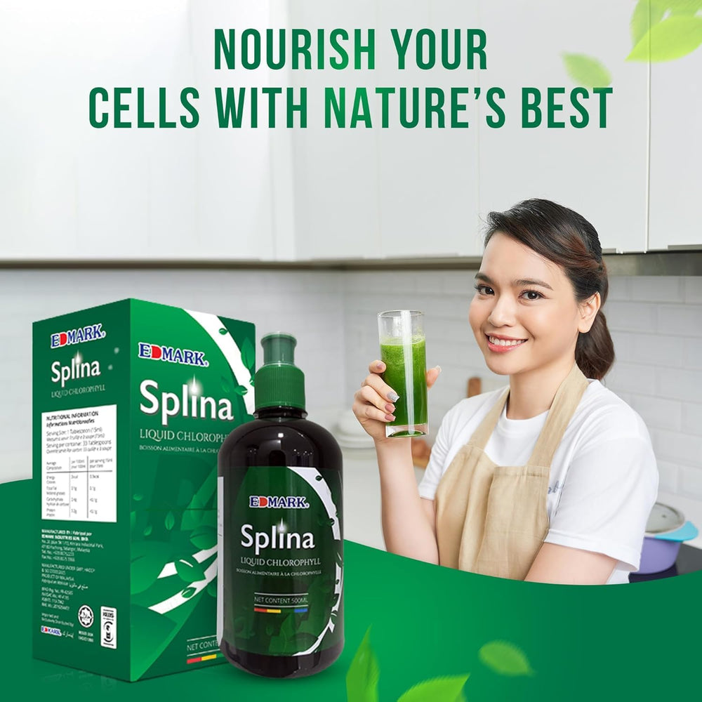 Plant-based, organic ingredients label on Splina
