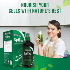 Plant-based, organic ingredients label on Splina
