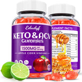 EDUDYF front packshot showing bottle and vegan ACV gummies for convenient daily use