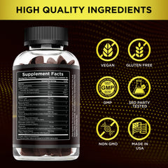 Dosage and serving information on the bottle