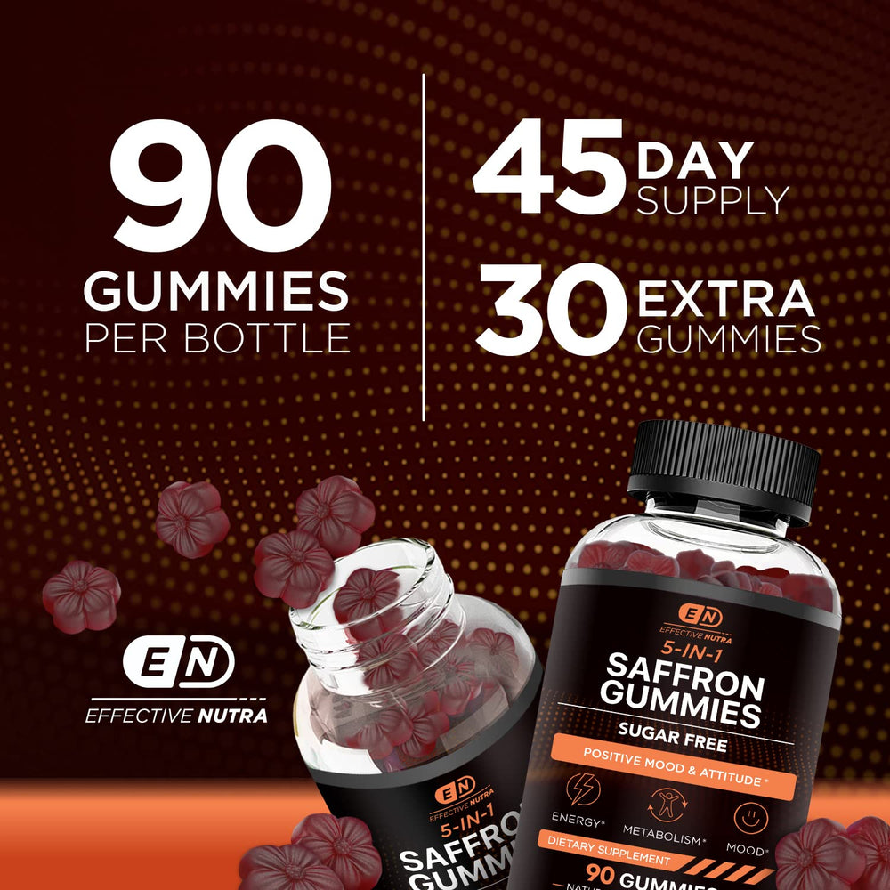 Ingredients: saffron, Vitamin D2, passion flower, St. John's Wort, and GABA