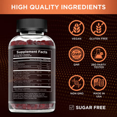 Vegan, Gluten-Free, and Non-GMO seals on bottle