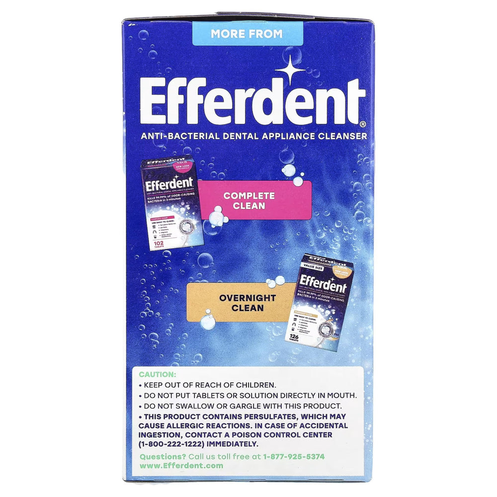 ADA-accepted Efferdent brand for dental appliances
