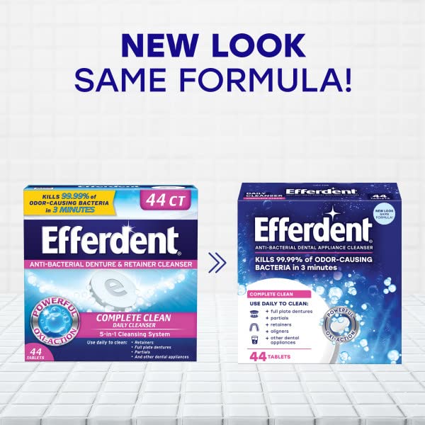 Efferdent Complete Clean effervescent bubbles in solution