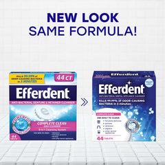 Efferdent Complete Clean effervescent bubbles in solution