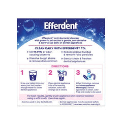 Complete Clean for dentures, retainers and aligners using Efferdent