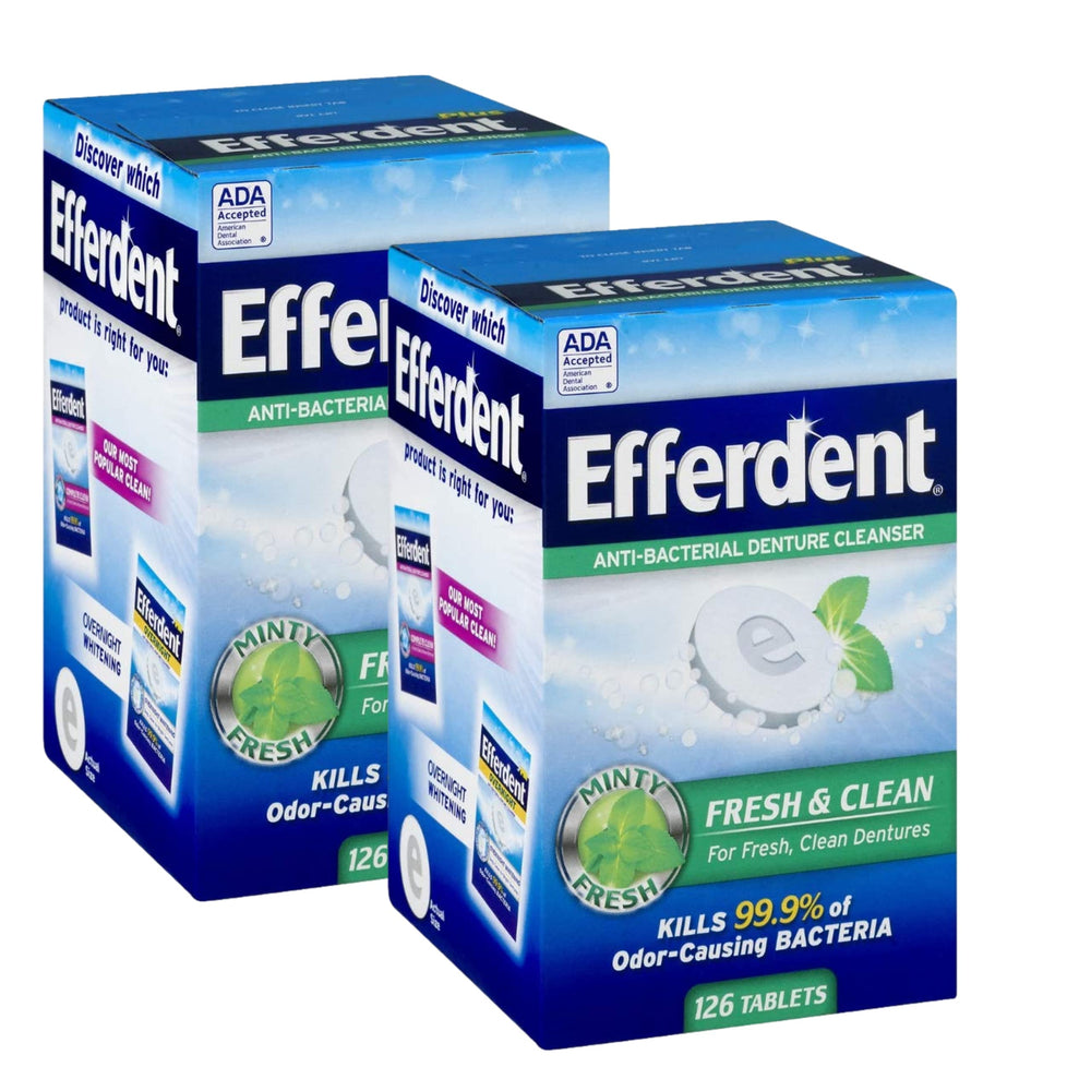 Efferdent Mint Fresh and Clean Denture Cleanser 252 tablets total