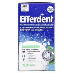 Efferdent Oxi-Action cleaning tablets used to remove stains