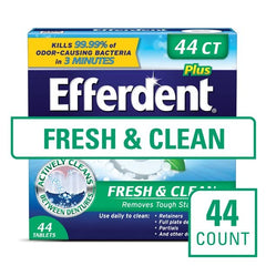 Pack of five 44-count Efferdent Minty Fresh & Clean tablets