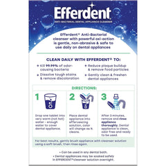 Pack of 5 Efferdent Minty Fresh & Clean tablet boxes with 90 tablets each