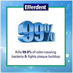 Effervescence cleansing action of Efferdent Plus Mint