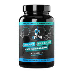 Hero image: eFlow Nutrition Shilajit capsules with Ashwagandha and Sea Moss (60 capsules)