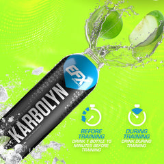 EFX Sports Karbolyn serving beside sports bottle for ready intra-workout energy