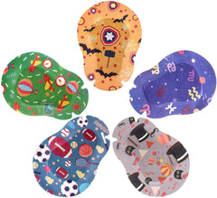 Five colorful patterns displayed in EGOOL kids eye patches